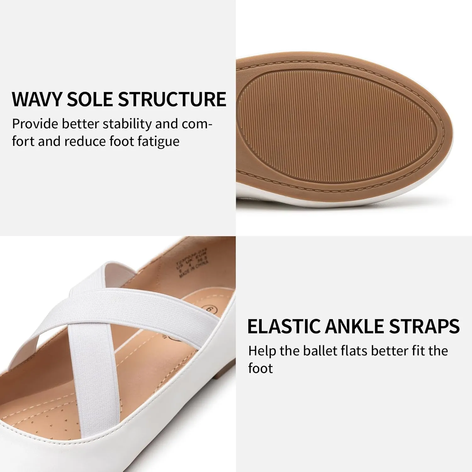 Trary Black Ballet Flats - Ankle Strap Mary Jane Shoes, Wide Width Women's Flats for Dressy Occasions