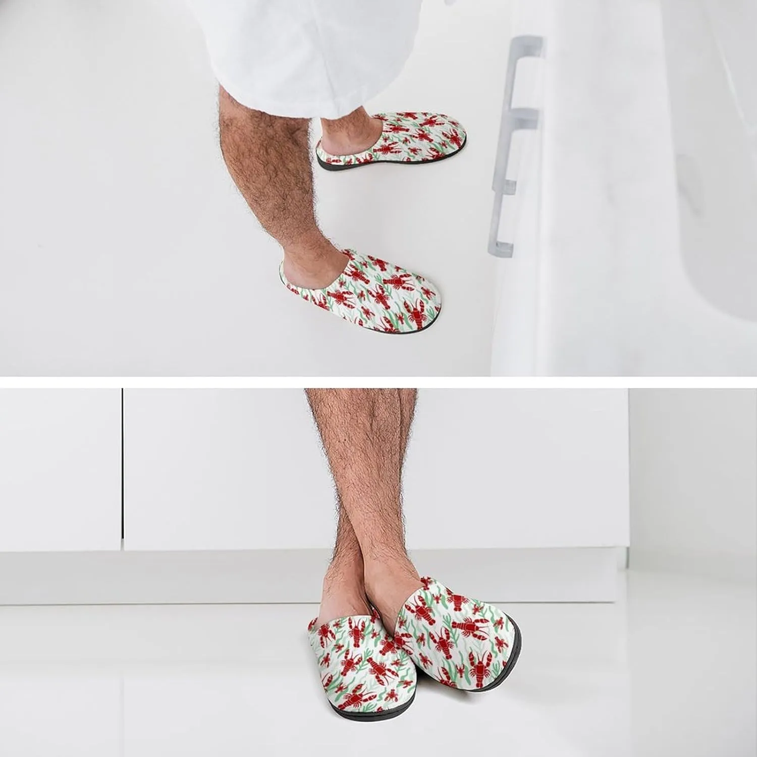 Tropical Leaves Clog Slippers Ladies Non-Slip House Slippers Womens Cotton Slippers Home Slip-On Shoes Indoor Outdoor