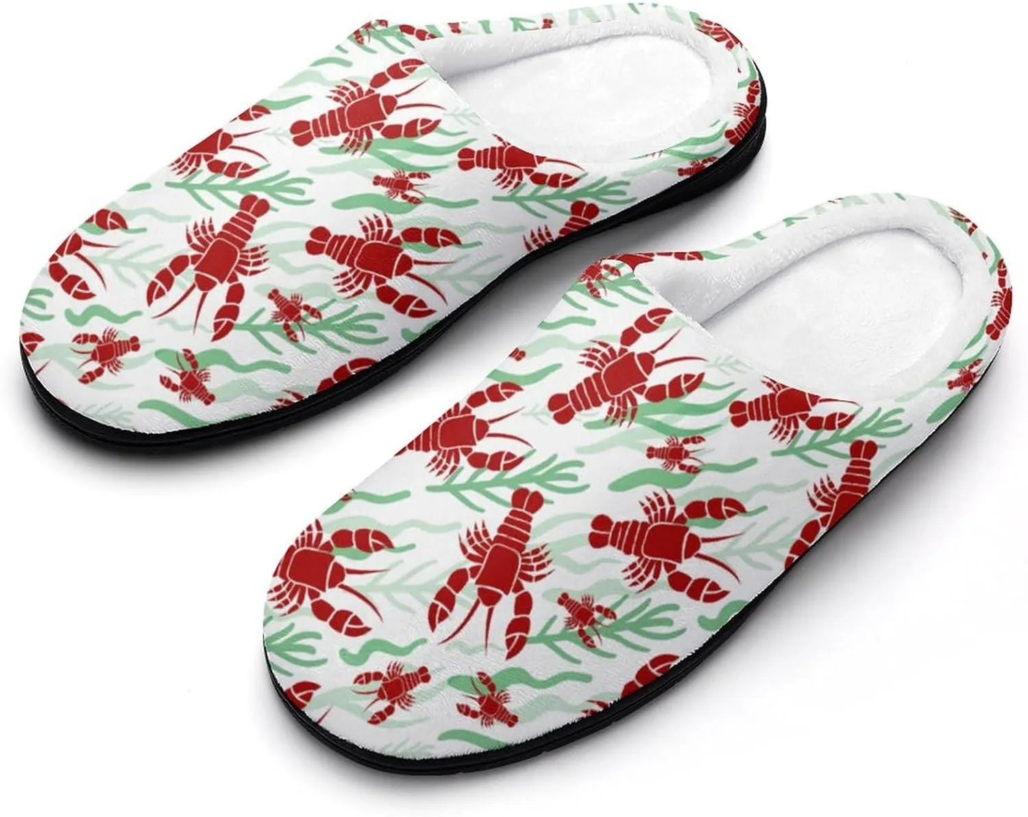 Tropical Leaves Clog Slippers Ladies Non-Slip House Slippers Womens Cotton Slippers Home Slip-On Shoes Indoor Outdoor