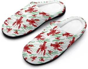 Tropical Leaves Clog Slippers Ladies Non-Slip House Slippers Womens Cotton Slippers Home Slip-On Shoes Indoor Outdoor