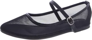TruFox Women's Mesh Ballet Flats Buckle Strap Comfortable Ballerina Shoes Flats
