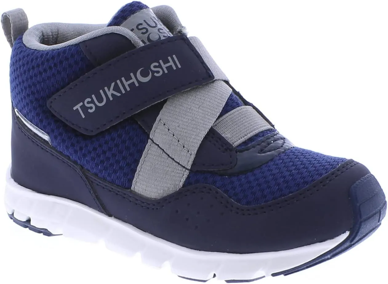 TSUKIHOSHI 7510 Tokyo Waterproof Strap-Closure Machine-Washable Child Sneaker Shoe with Wide Toe Box and Slip-Resistant, Non-Marking Outsole - for Toddlers and Little Kids, Ages 1-8