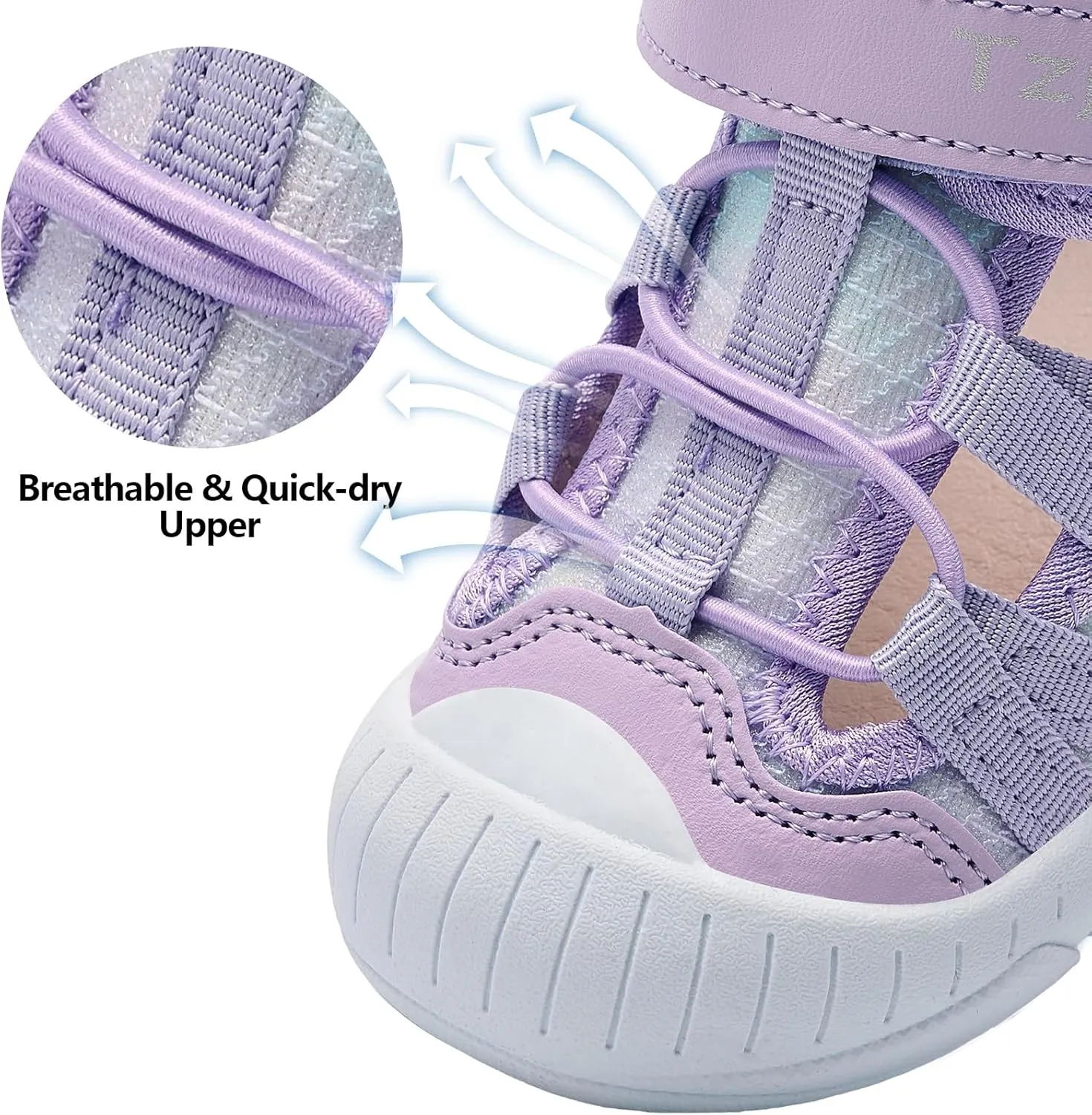 TZJS Boys Girls Water Shoes Kids Lightweight Beach Sport Sandals Breathable Quick Dry Swimming Sandals for Toddler