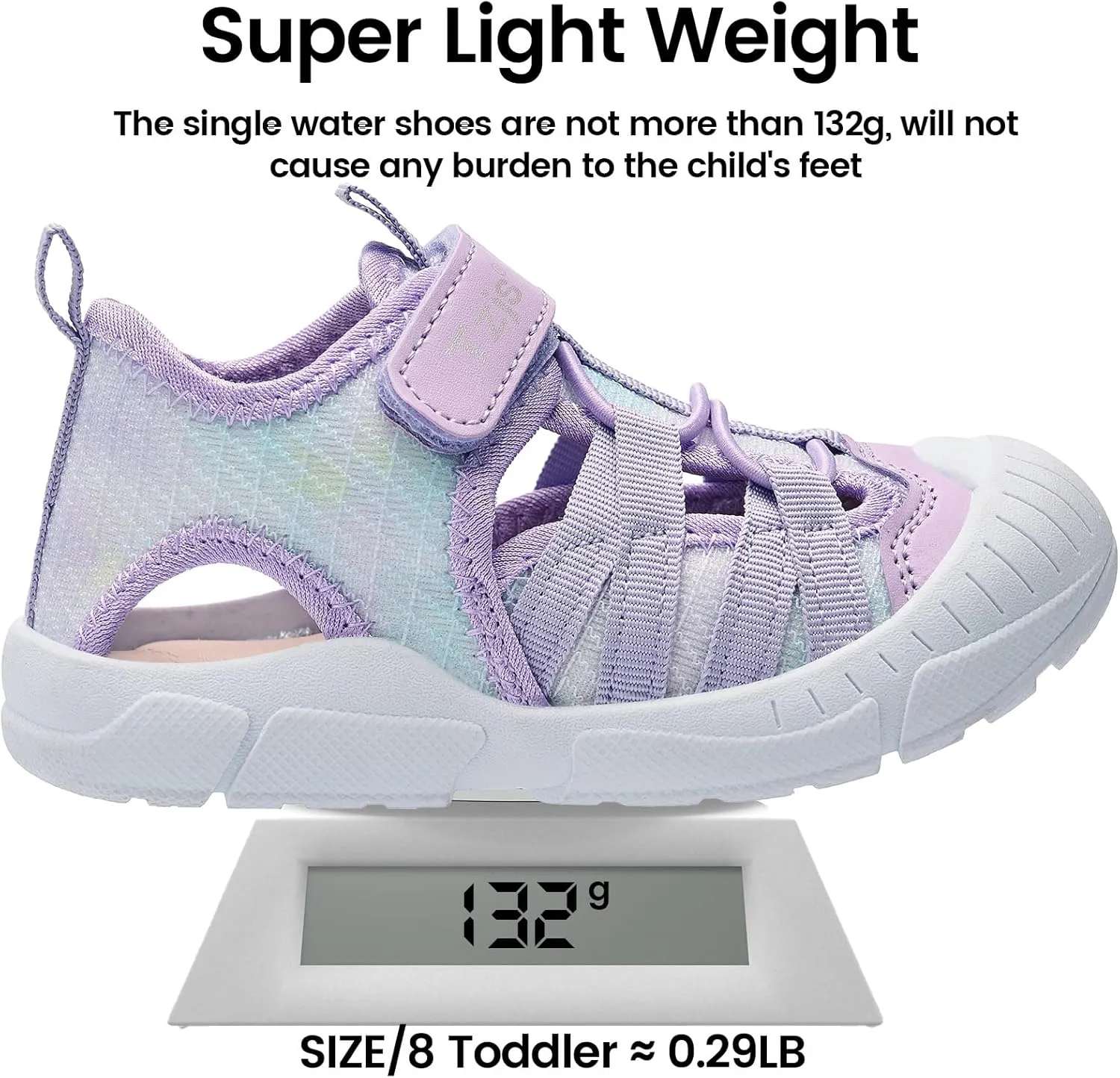 TZJS Boys Girls Water Shoes Kids Lightweight Beach Sport Sandals Breathable Quick Dry Swimming Sandals for Toddler