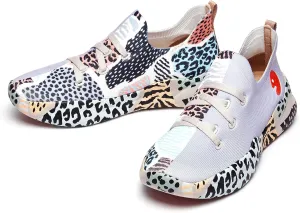 UIN Women's Fashion Sneakers Lightweight Walking Casual Slip Ons Comfortable Art Painted Athletic Travel Shoes