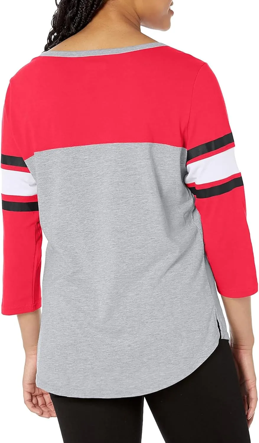 Ultra Game Women's NBA Official Raglan Baseball 3/4 Long Sleeve Shirt