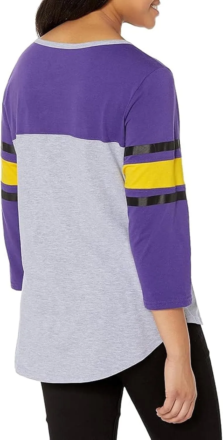 Ultra Game Women's T Raglan Baseball 3/4 Long Sleeve Tee Shirt