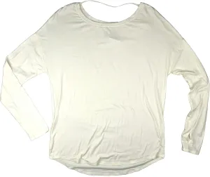 Under Armour Women's UA Studio Flow Long Sleeve Shirt (Small, Tusk)