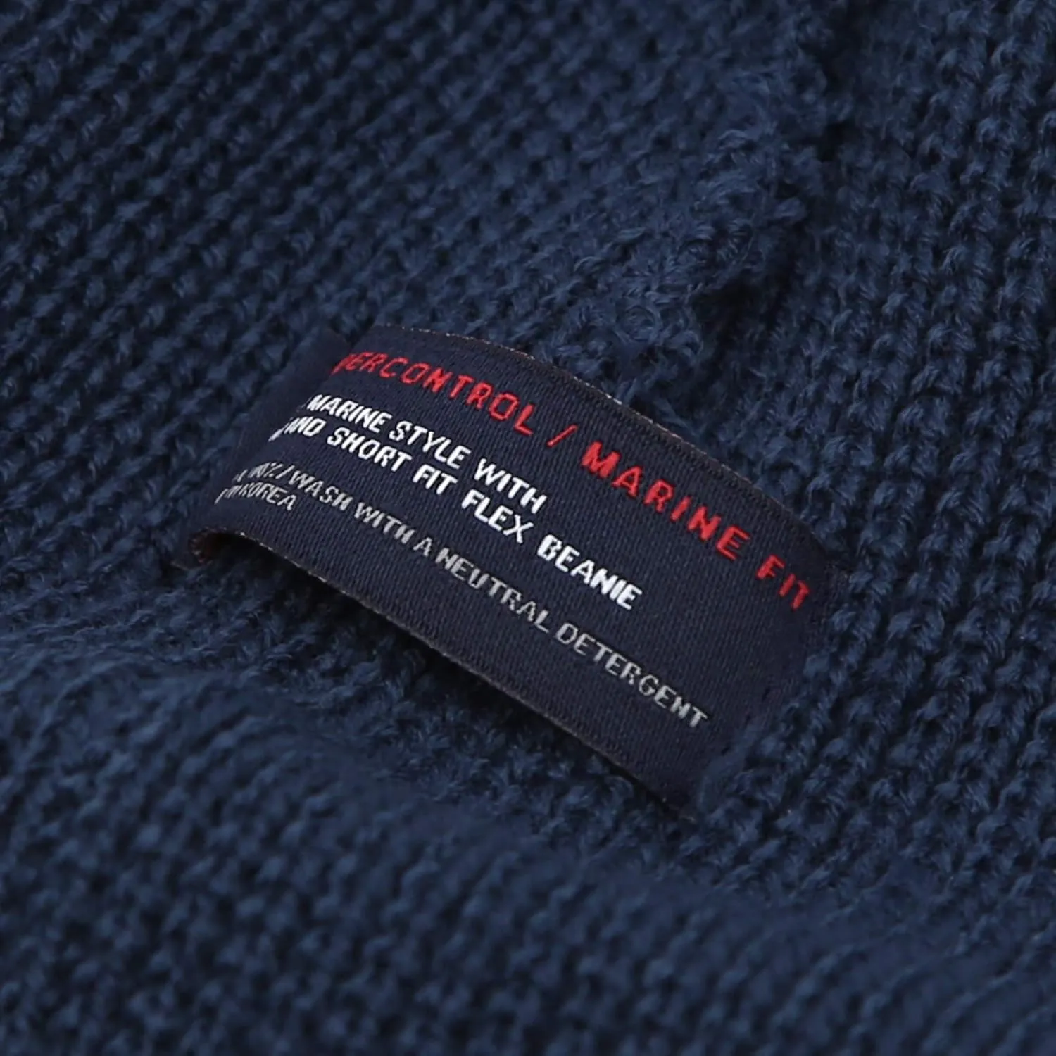 UNDERCONTROL Logo Label Patch Unisex Fall Winter Short Thick Cuffed Rollup Warm Beanie Korea Trawler Fisherman Knit Skull Hat