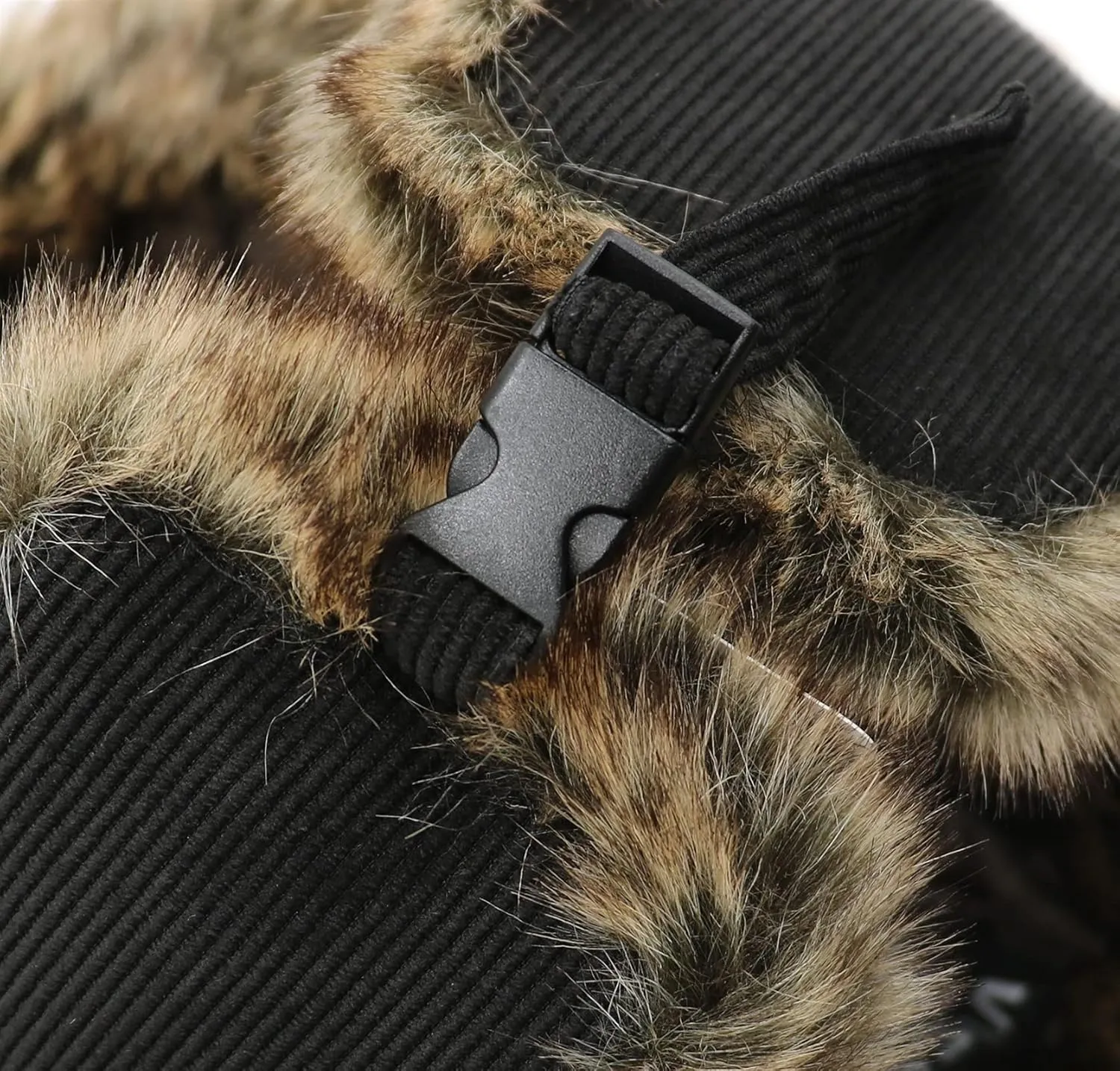 Unisex Corduroy Winter Hat Faux Fur Aviator Trapper Hat Warm Earflap Cap