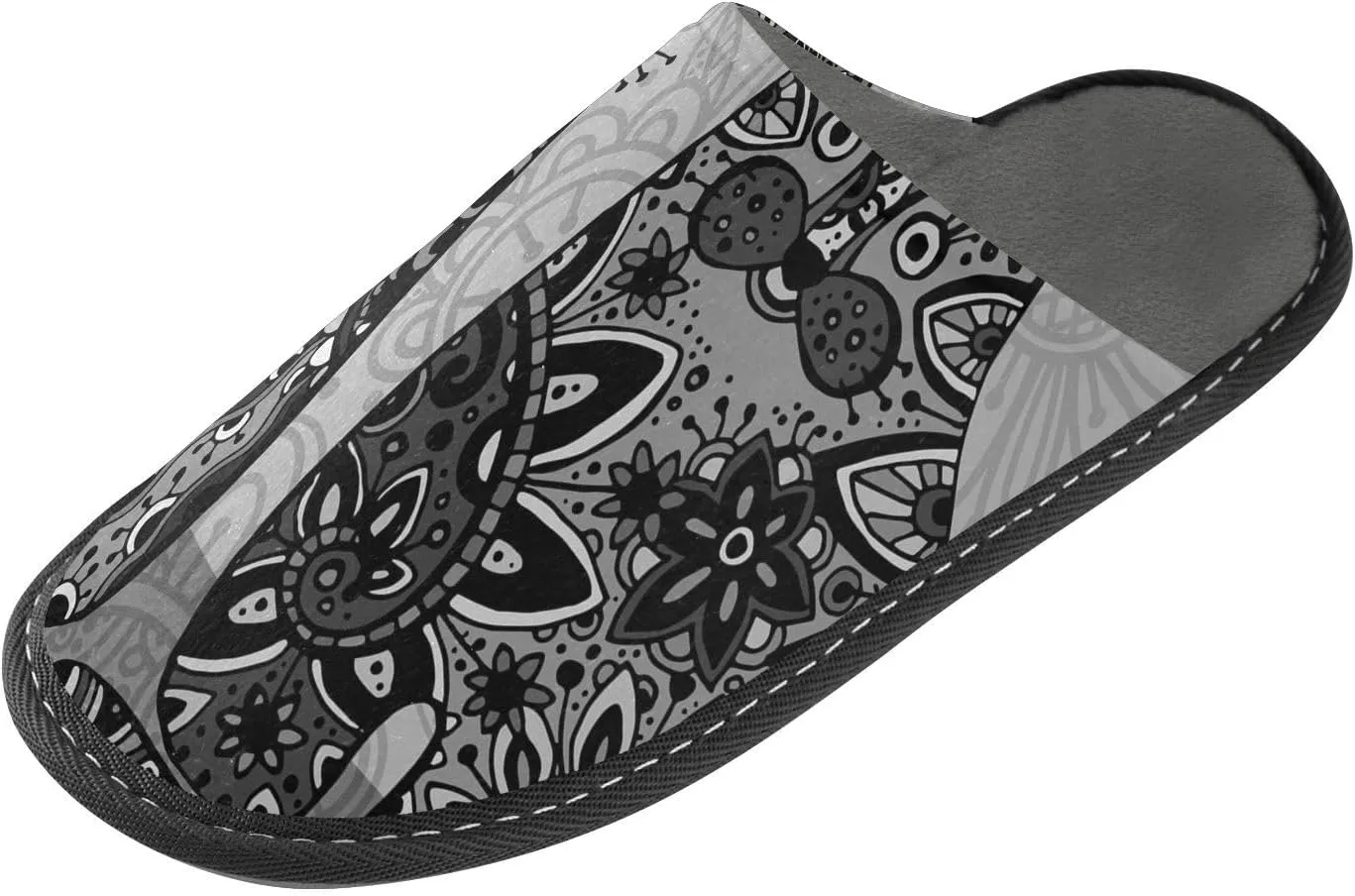 Unisex Fuzzy Foam Slippers Non-Skid Slip-on Soft Warm Sole Fleece Shoes 4-11