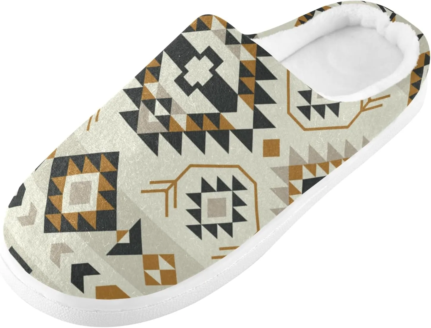 Unisex Memory Foam House Slippers Non-Skid Soft Warm Sole Coral Fleece Slip-on Closed Toe Hand Free Shoes for Bedroom Travel 6-17