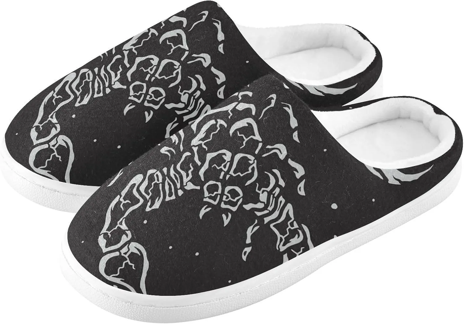 Unisex Memory Foam Slippers Non-Skid Slip-on Soft Warm Sole Fleece Shoes 6-17