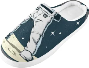 Unisex Memory Foam Slippers Non-Skid Slip-on Soft Warm Sole Fleece Shoes 6-17