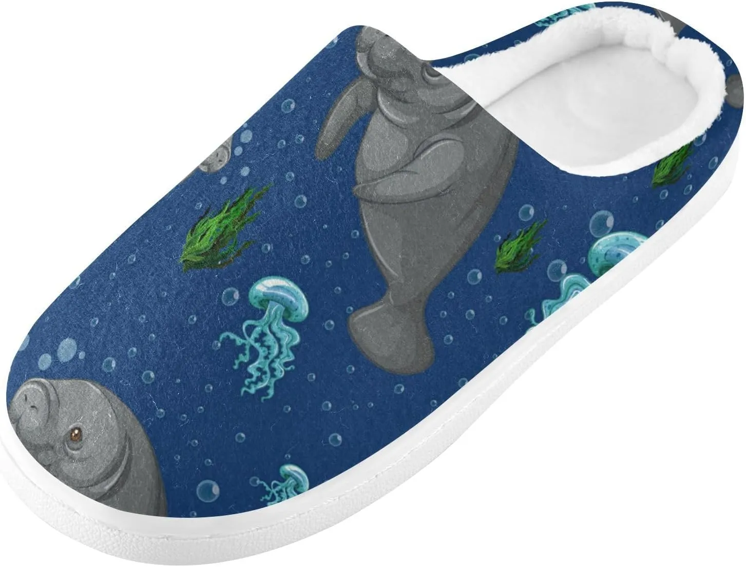 Unisex Memory Foam Slippers Non-Skid Slip-on Soft Warm Sole Fleece Shoes 6-17