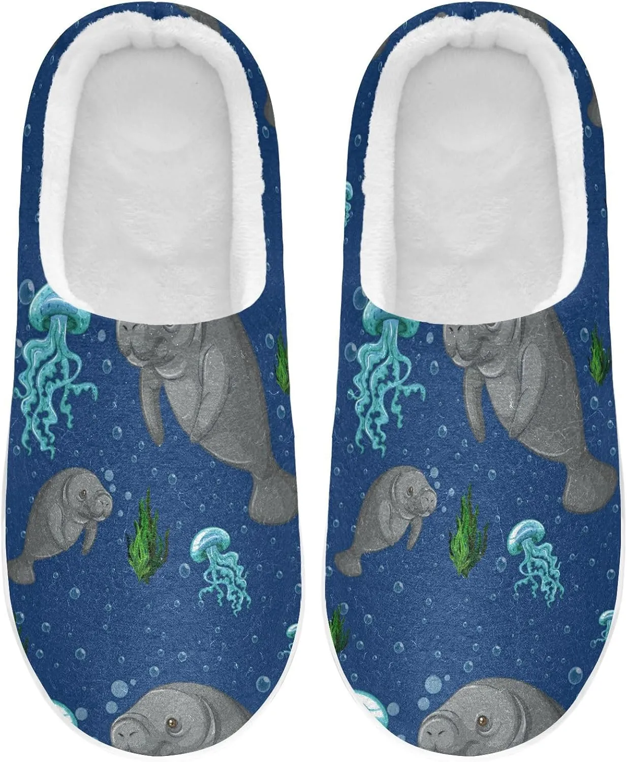 Unisex Memory Foam Slippers Non-Skid Slip-on Soft Warm Sole Fleece Shoes 6-17