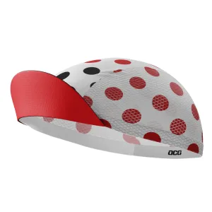 Unisex Red Polka Dots on White Quick Dry Cycling Cap