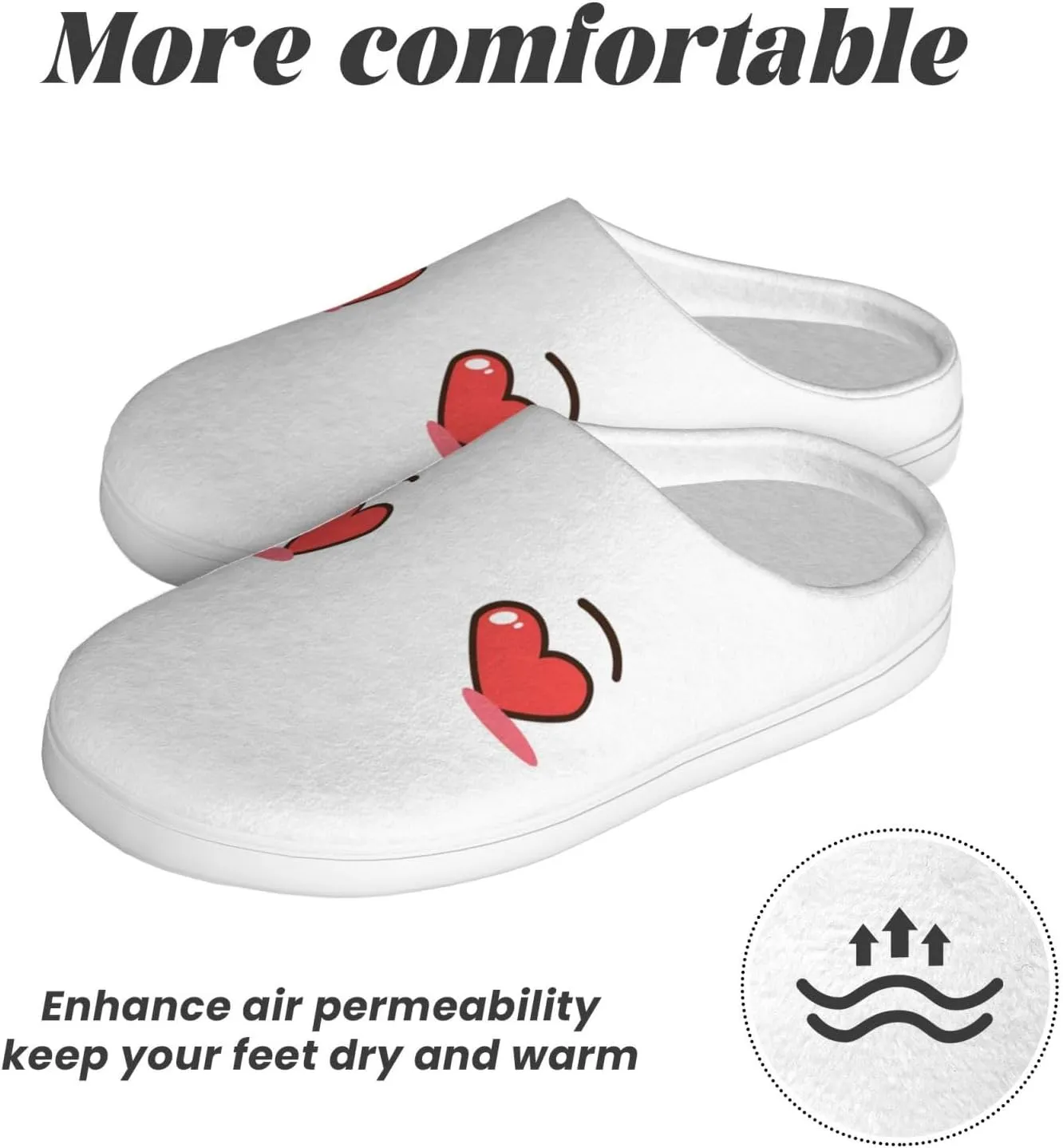 Unisex Warm Slippers Non-Slip Winter Fluffy Slippers Slip-On Plush Slippers Bedroom Slippers House Shoes For Men Women