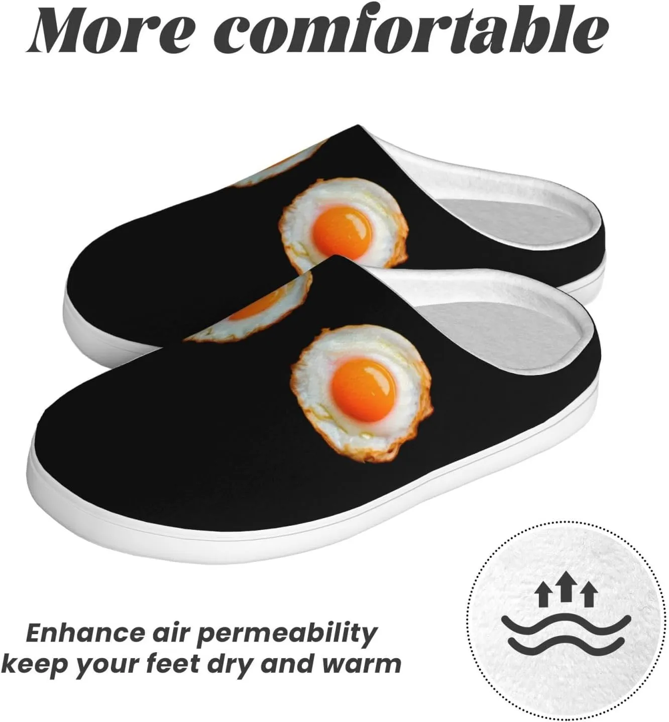 Unisex Warm Slippers Non-Slip Winter Fluffy Slippers Slip-On Plush Slippers Bedroom Slippers House Shoes For Men Women