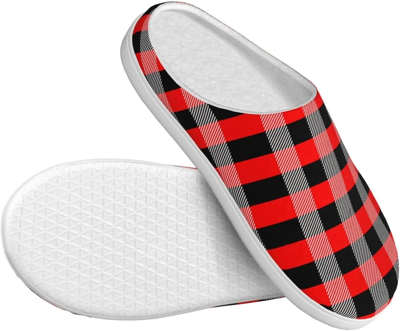Unisex Warm Slippers Non-Slip Winter Fluffy Slippers Slip-On Plush Slippers Bedroom Slippers House Shoes For Men Women