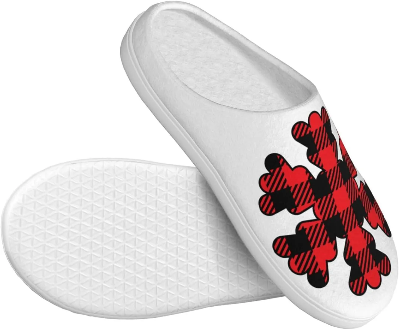 Unisex Warm Slippers Non-Slip Winter Fluffy Slippers Slip-On Plush Slippers Bedroom Slippers House Shoes For Men Women