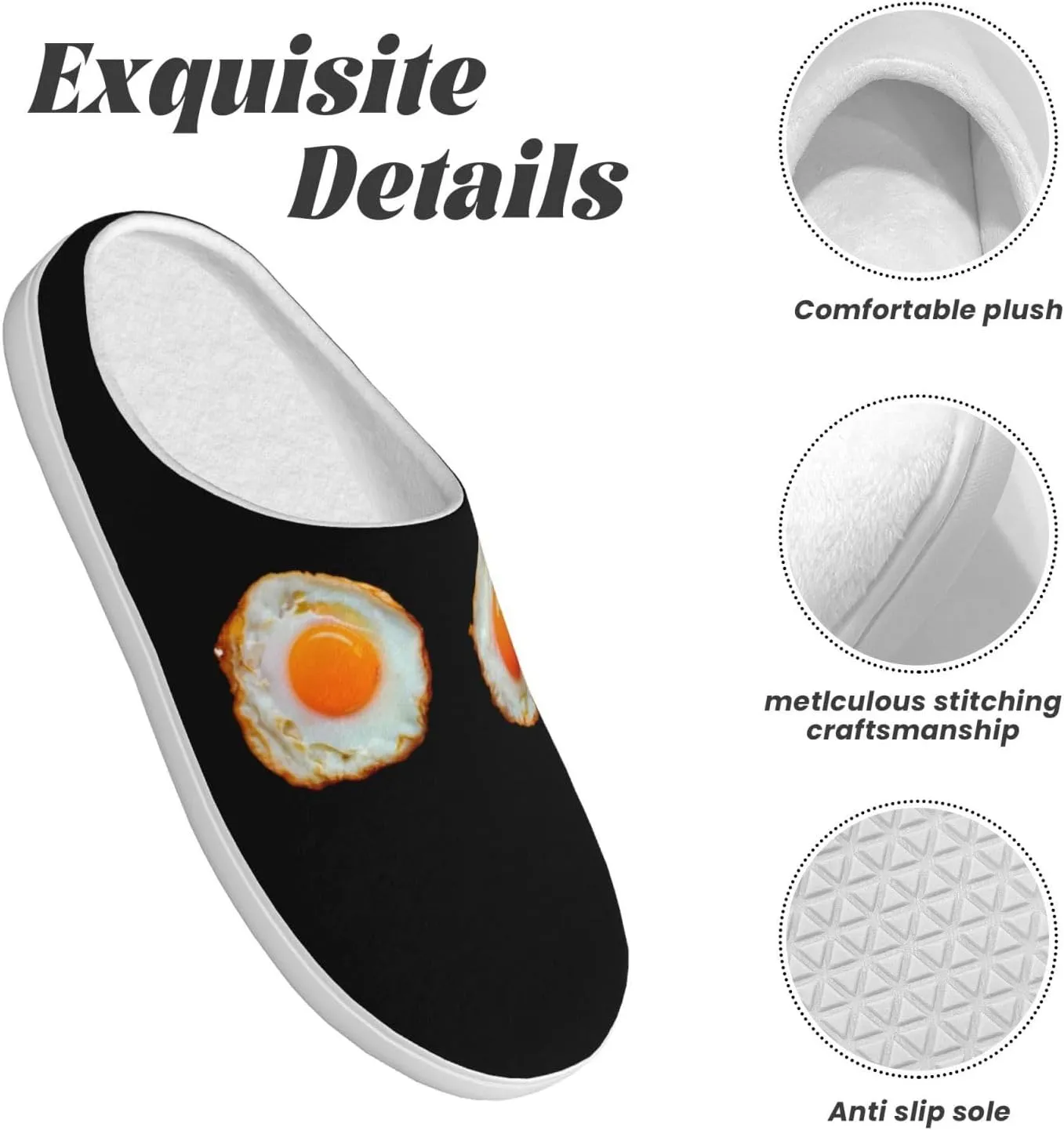 Unisex Warm Slippers Non-Slip Winter Fluffy Slippers Slip-On Plush Slippers Bedroom Slippers House Shoes For Men Women