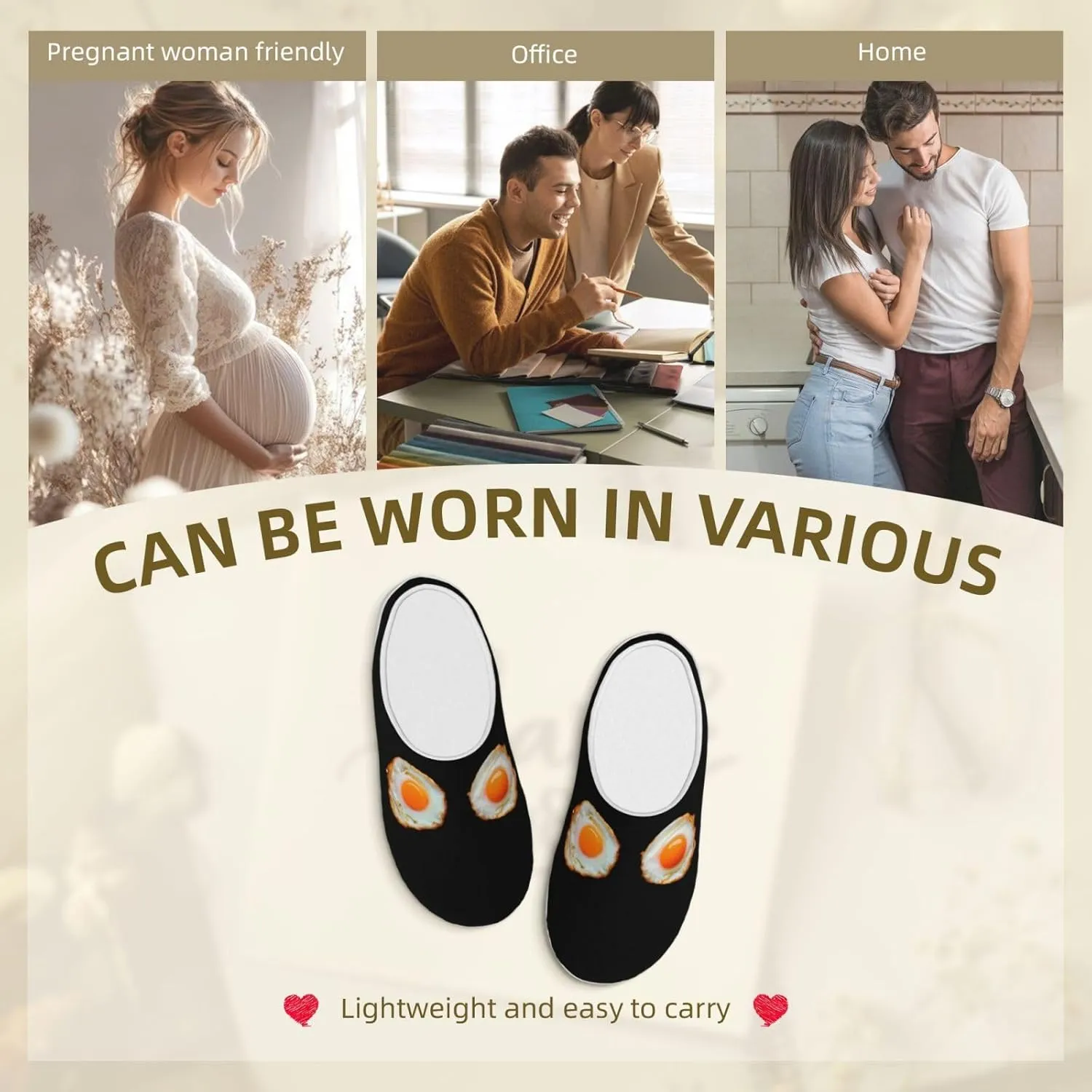 Unisex Warm Slippers Non-Slip Winter Fluffy Slippers Slip-On Plush Slippers Bedroom Slippers House Shoes For Men Women