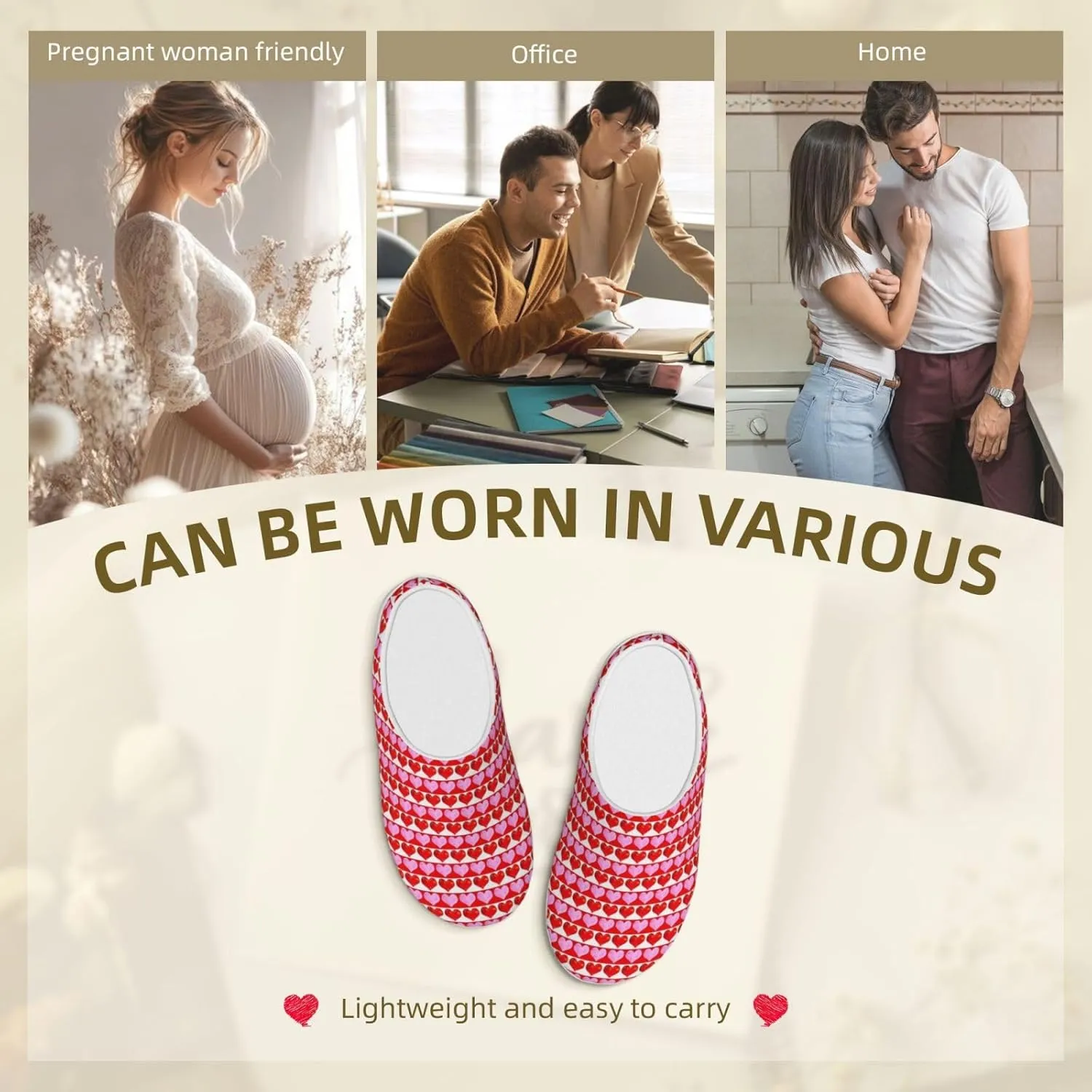 Unisex Warm Slippers Non-Slip Winter Fluffy Slippers Slip-On Plush Slippers Bedroom Slippers House Shoes For Men Women