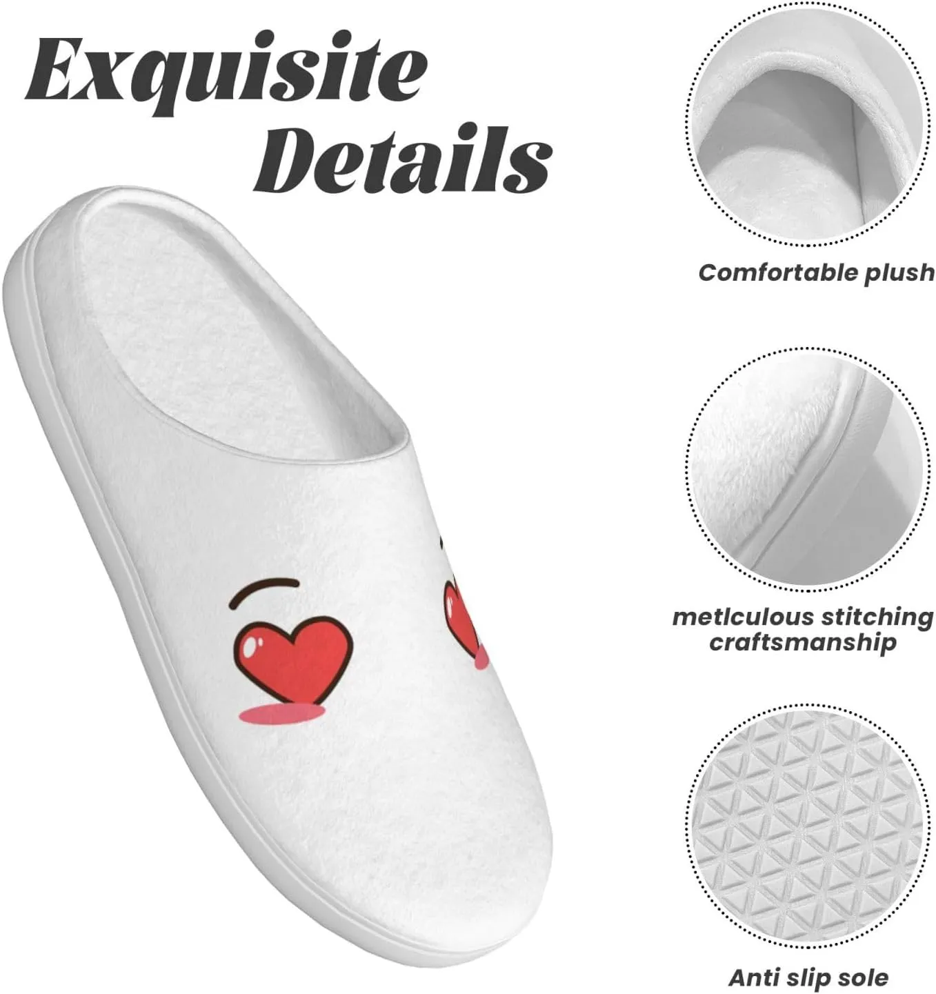 Unisex Warm Slippers Non-Slip Winter Fluffy Slippers Slip-On Plush Slippers Bedroom Slippers House Shoes For Men Women