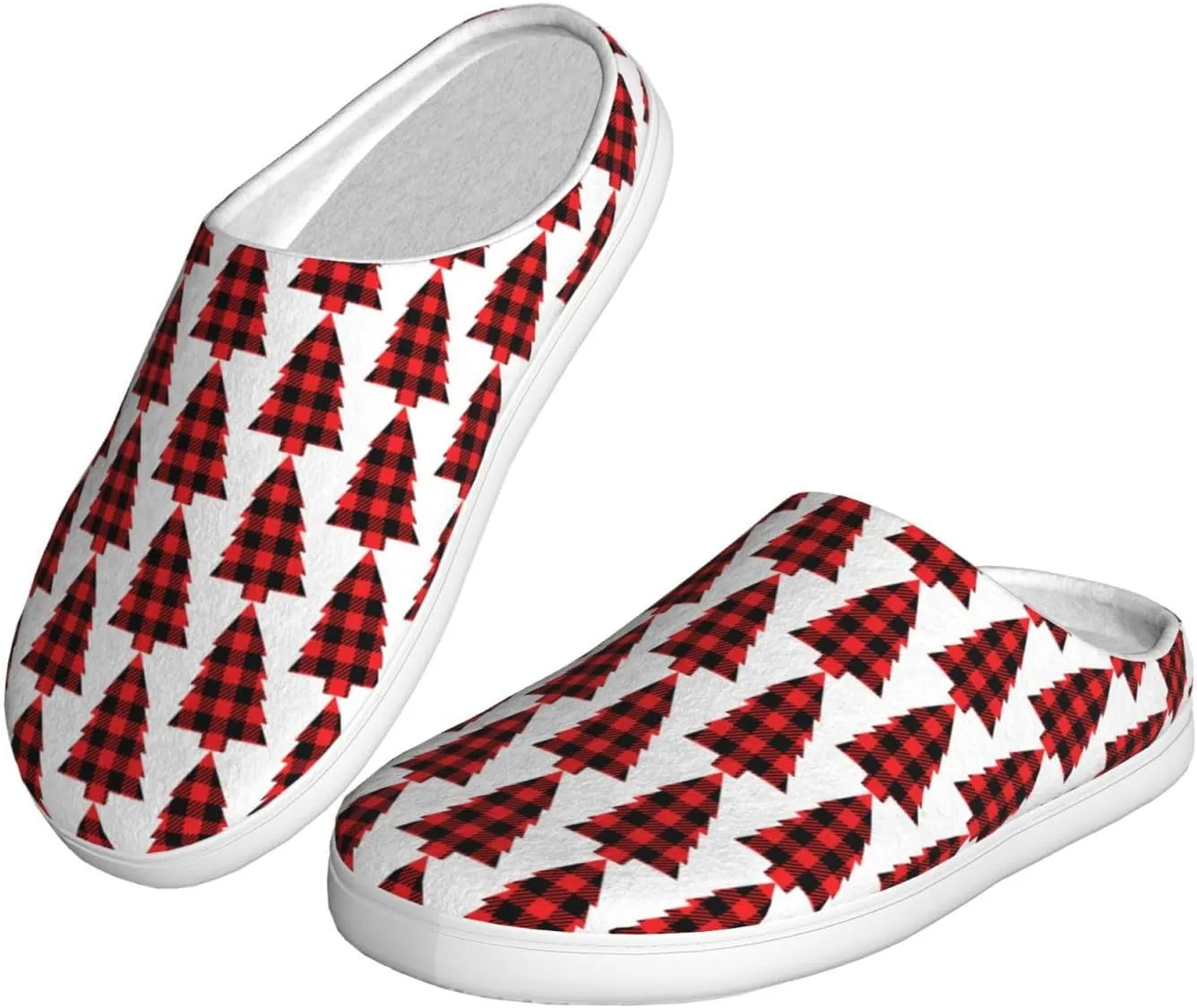 Unisex Warm Slippers Non-Slip Winter Fluffy Slippers Slip-On Plush Slippers Bedroom Slippers House Shoes For Men Women