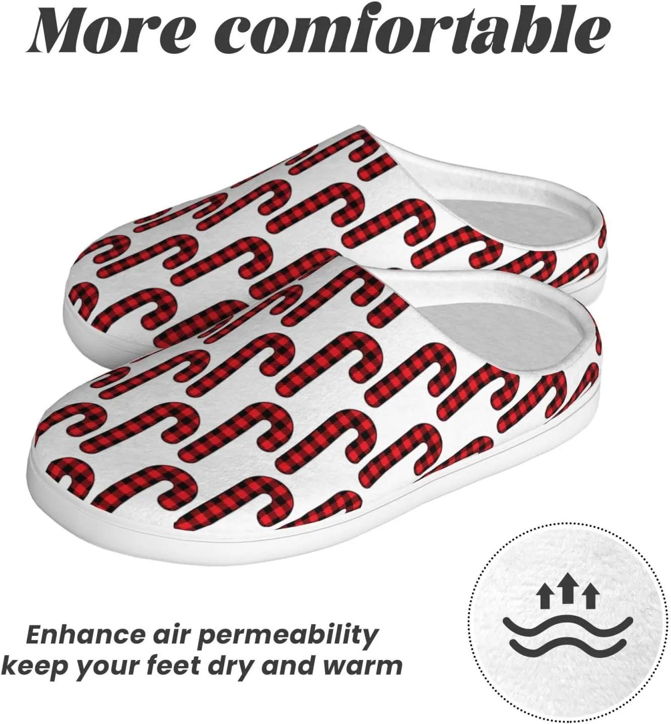 Unisex Warm Slippers Non-Slip Winter Fluffy Slippers Slip-On Plush Slippers Bedroom Slippers House Shoes For Men Women