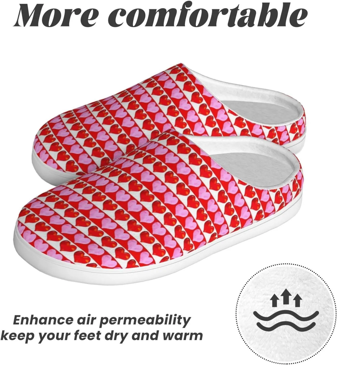 Unisex Warm Slippers Non-Slip Winter Fluffy Slippers Slip-On Plush Slippers Bedroom Slippers House Shoes For Men Women