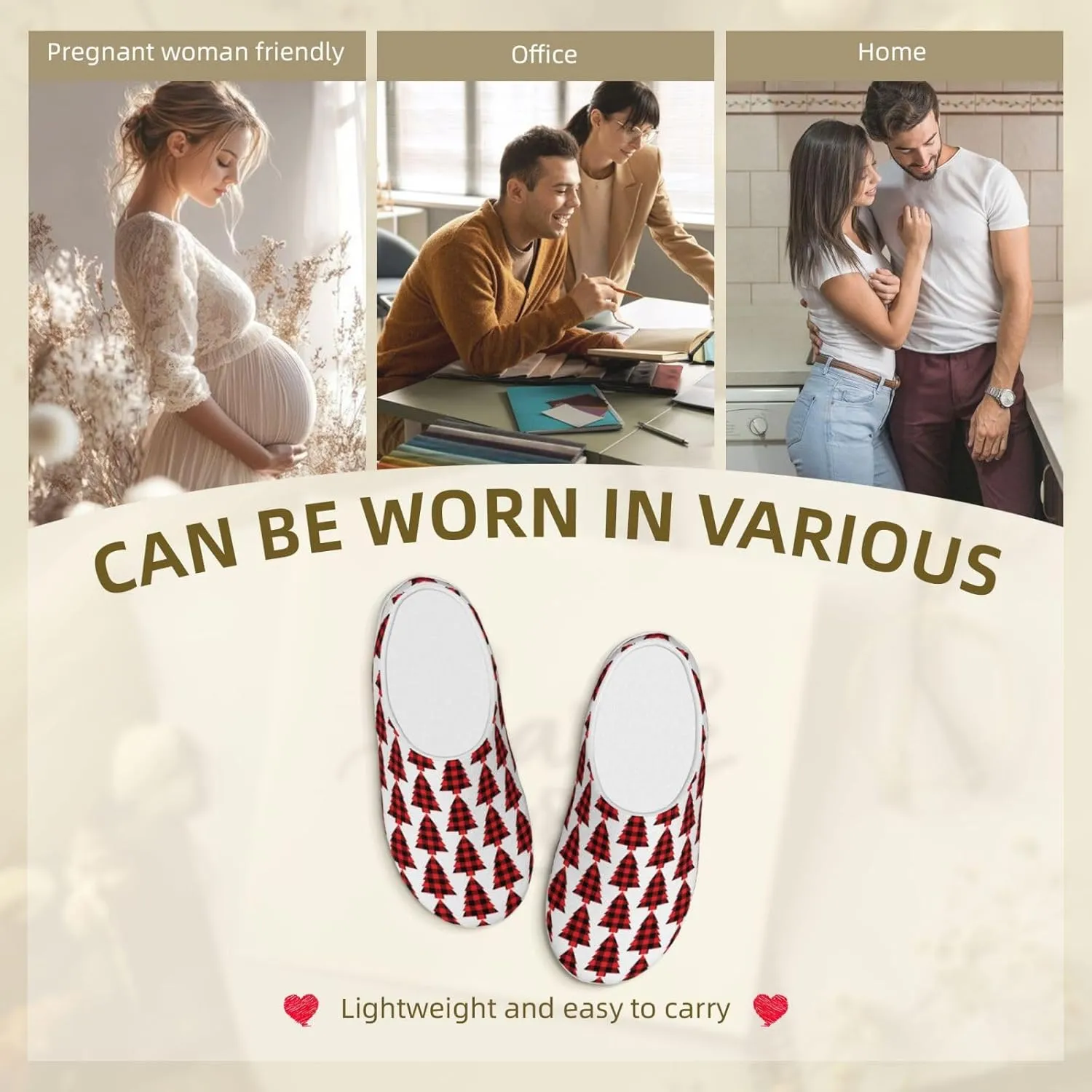 Unisex Warm Slippers Non-Slip Winter Fluffy Slippers Slip-On Plush Slippers Bedroom Slippers House Shoes For Men Women