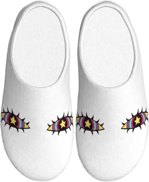 Unisex Warm Slippers Non-Slip Winter Fluffy Slippers Slip-On Plush Slippers Bedroom Slippers House Shoes For Men Women