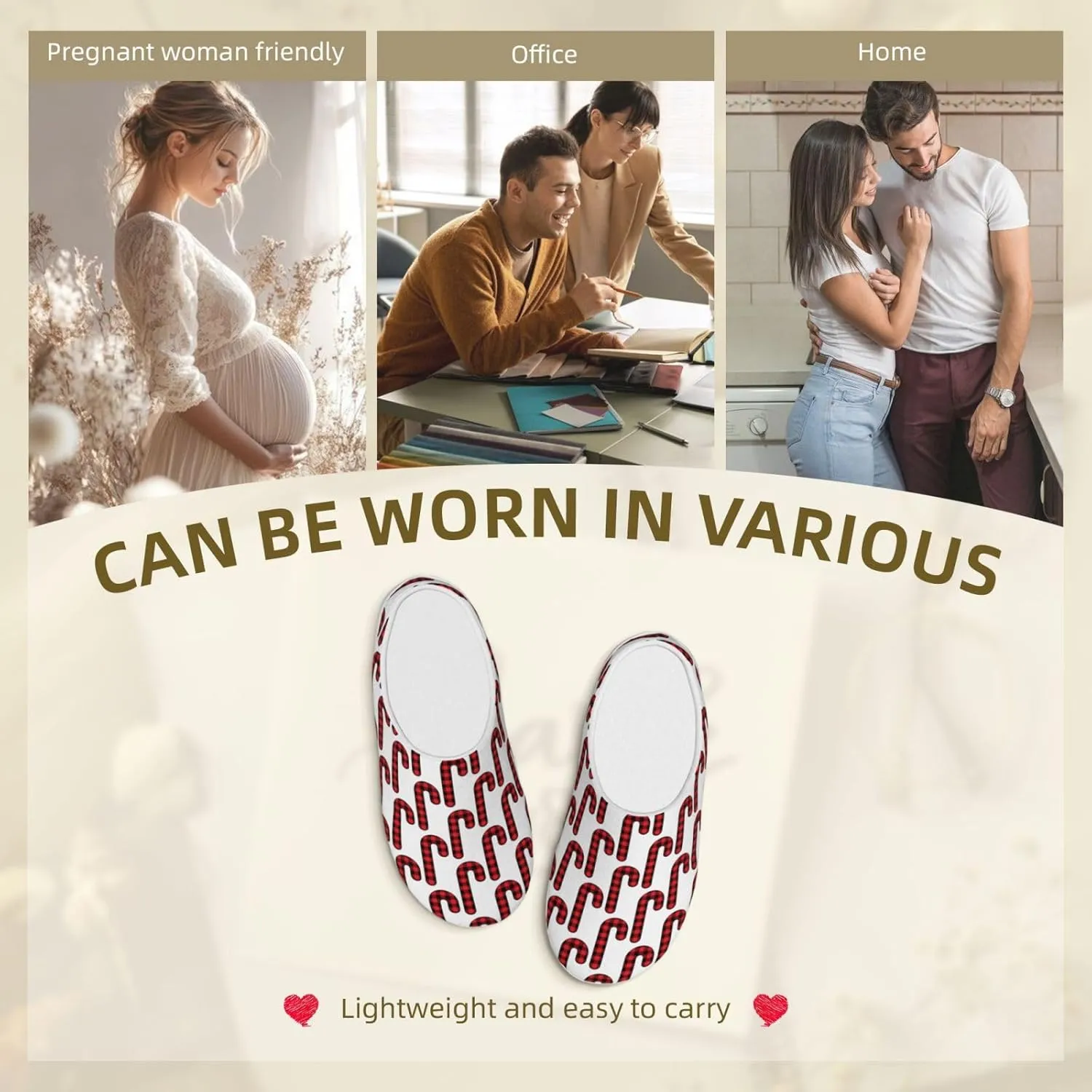 Unisex Warm Slippers Non-Slip Winter Fluffy Slippers Slip-On Plush Slippers Bedroom Slippers House Shoes For Men Women