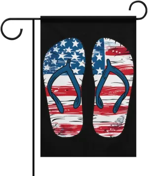 U.S Flag Flip Flops Garden Flag Durable Yard Flags 12 X 18 Inch Welcome Banner Outdoor Flag Decoration