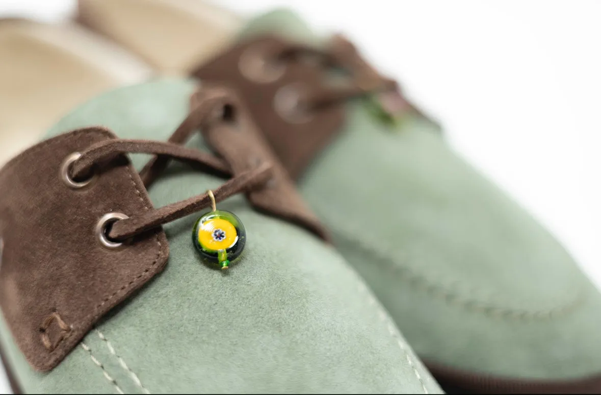 Venetian Essence in light green By Gondolina Shoes