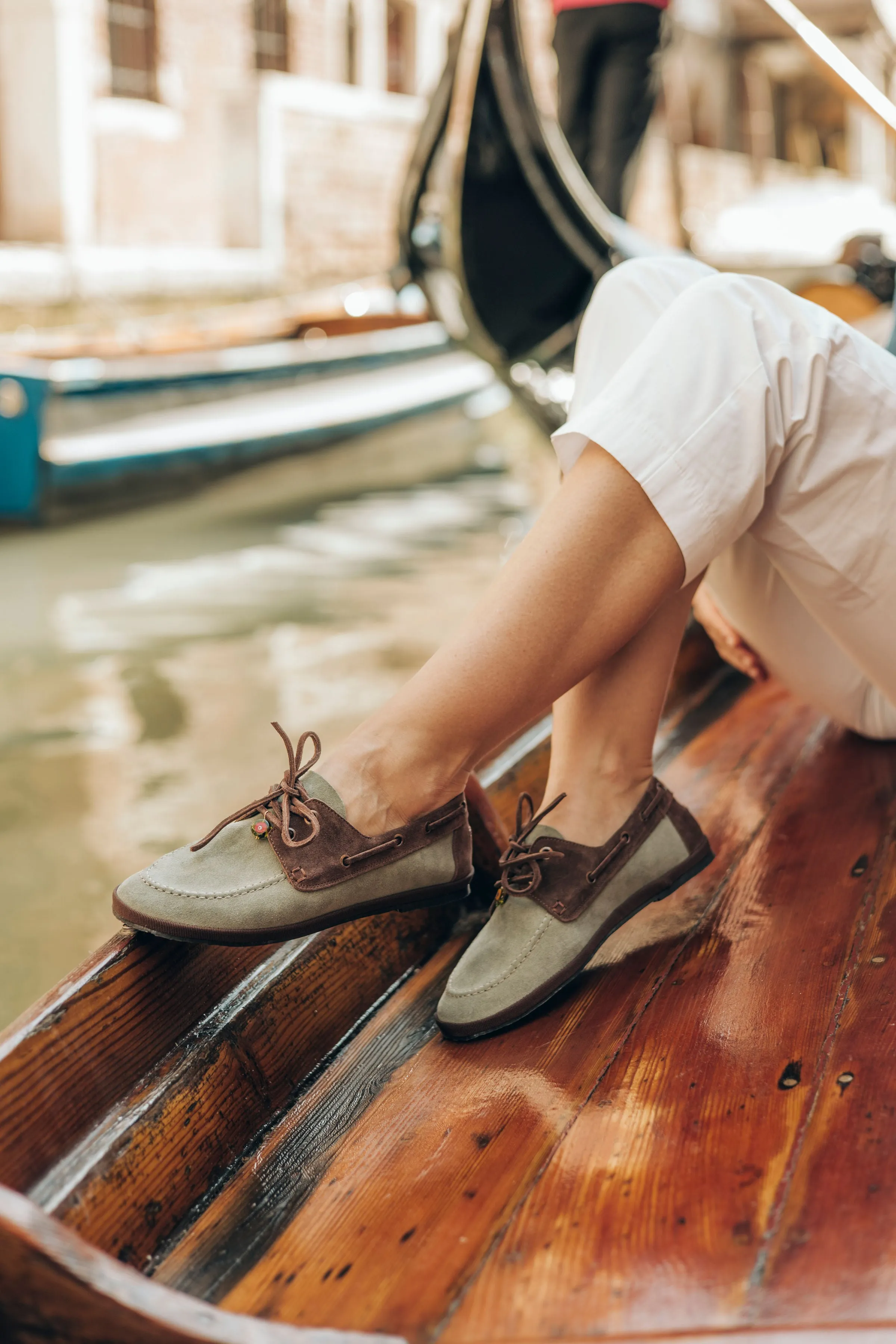 Venetian Essence in light green By Gondolina Shoes
