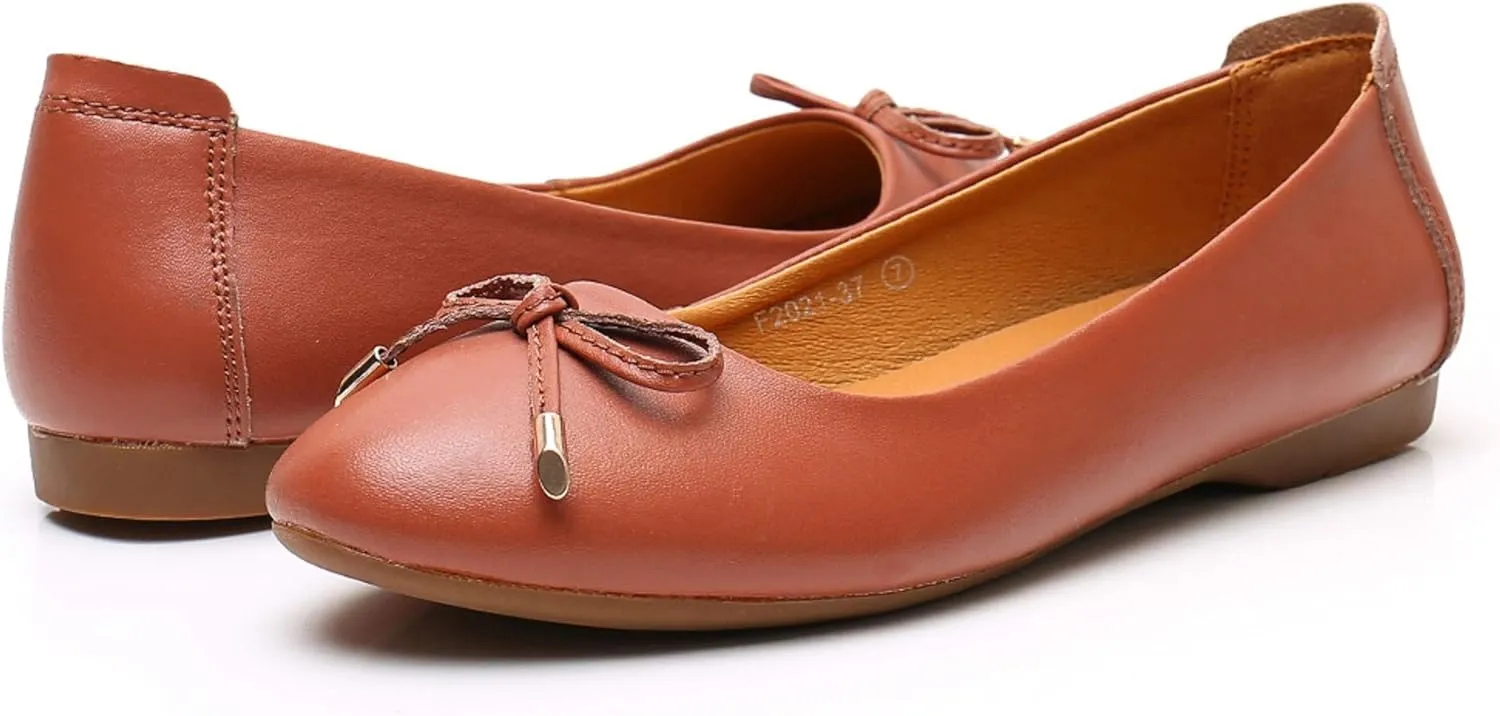 VenusCelia Women's Bowknot Ballet Dance Flat Shoe