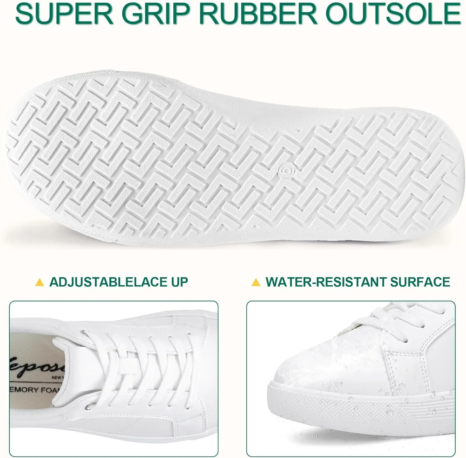 Vepose White Casual Walking Sneakers for Women Fashion Comfortable Slip On Low Top 8013 Shoes