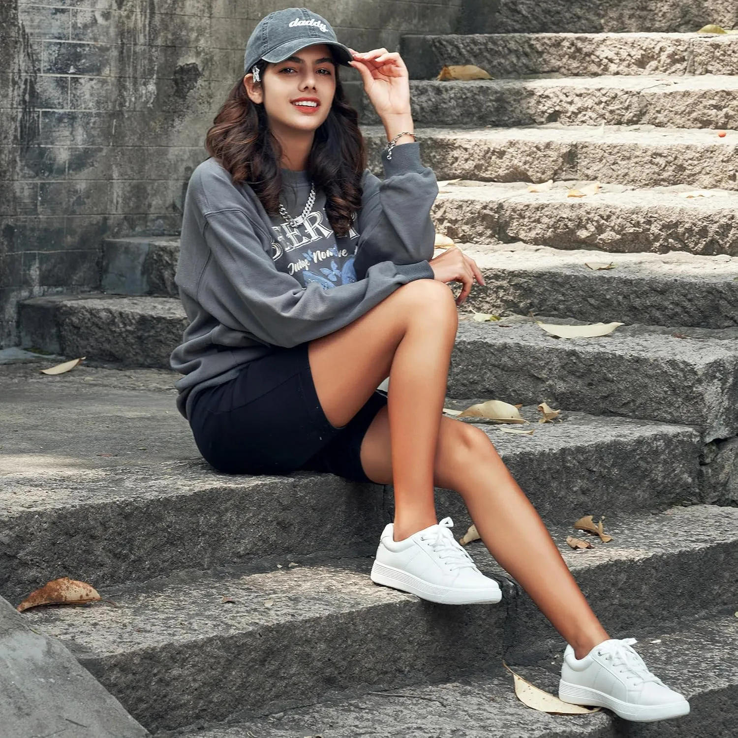 Vepose White Casual Walking Sneakers for Women Fashion Comfortable Slip On Low Top 8013 Shoes