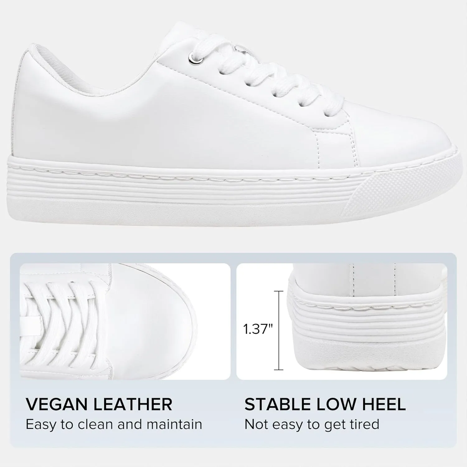 Vepose White Sneakers 8013 Casual Fashion Comfortable Classic Shoes for Walking