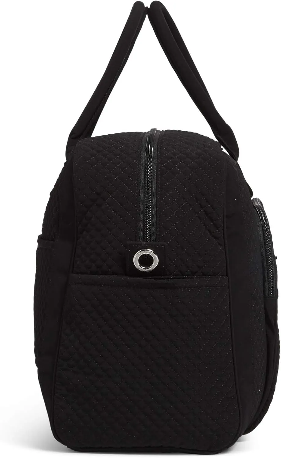 Vera Bradley Women's Microfiber Weekender Travel Bag, Black, One Size