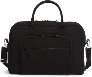 Vera Bradley Women's Microfiber Weekender Travel Bag, Black, One Size