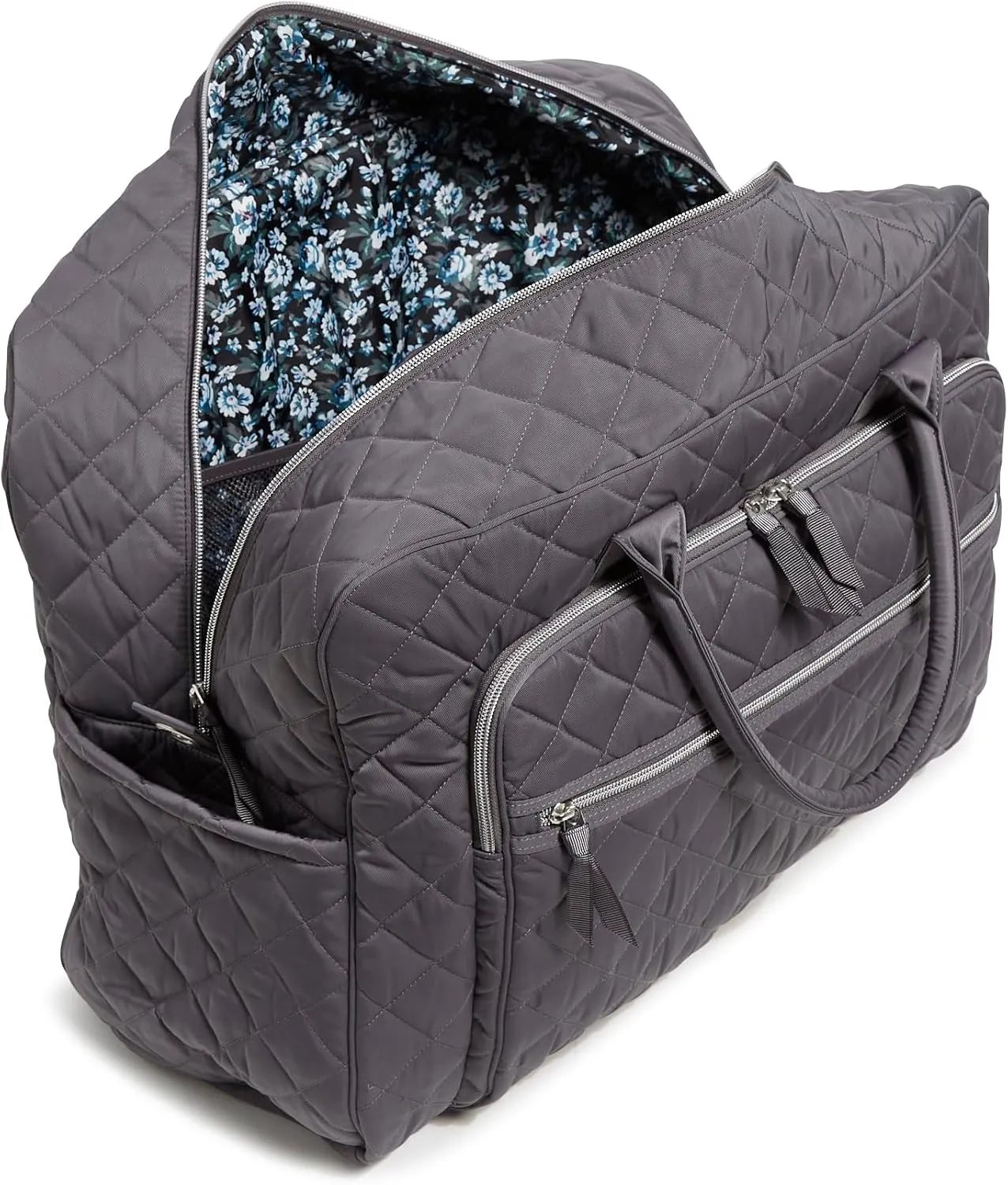 Vera Bradley Women's, Performance Twill Grand Weekender Travel Bag, Shadow Gray, One Size