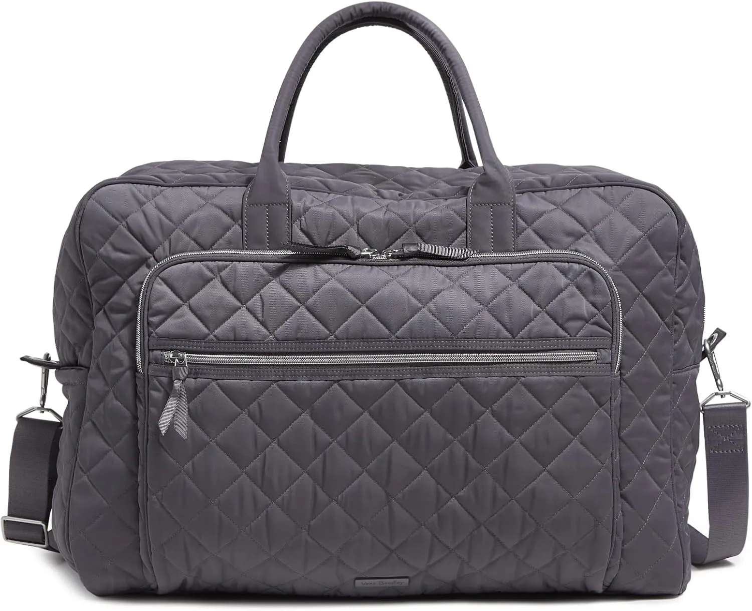 Vera Bradley Women's, Performance Twill Grand Weekender Travel Bag, Shadow Gray, One Size