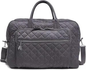 Vera Bradley Women's, Performance Twill Grand Weekender Travel Bag, Shadow Gray, One Size