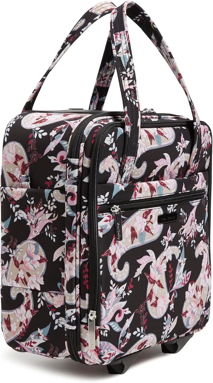 Vera Bradley Women's Softside Underseat Rolling Work Bag Luggage, Botanical Paisley, One Size