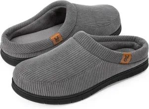 VeraCosy Men's Moccasin Slippers Comfy Soft Durable Slip-on Indoor Memory Foam House Shoes