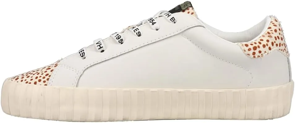 Vintage Havana Womens Beyond Metallic Cow Lace Up Sneakers Shoes Casual - Off White